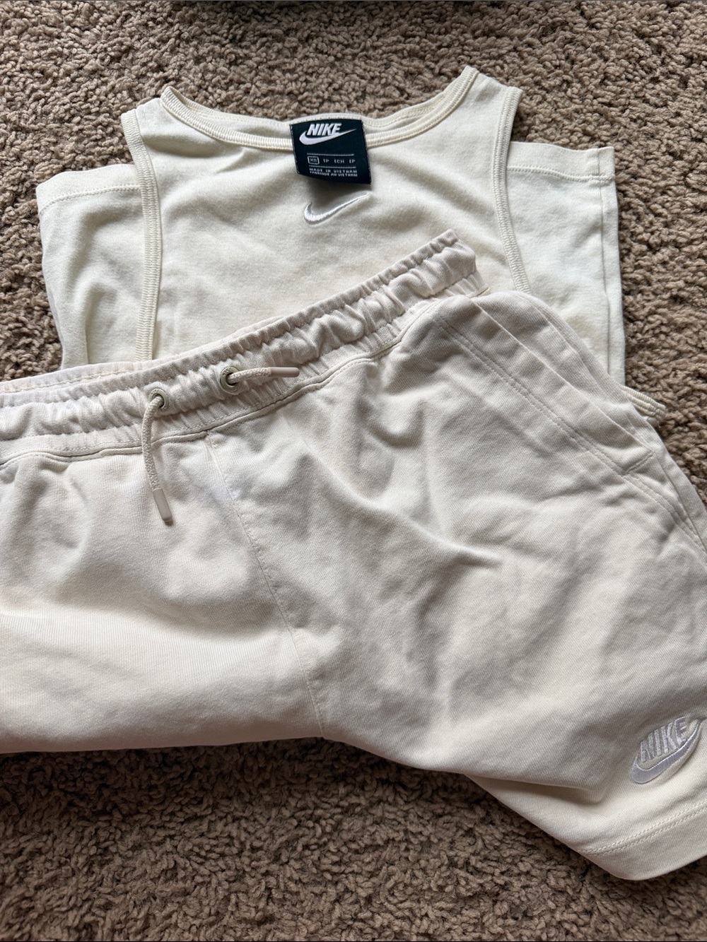 Nike Butter Yellow Two-Piece Shorts Set